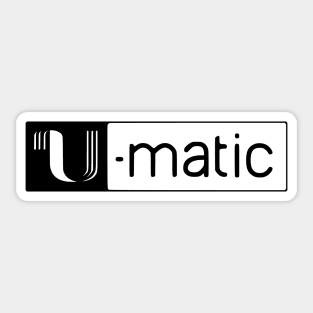 3/4" U-matic black logo Umatic Sticker